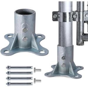 HOOBBS Chain Link Fence Post 2 1/2" Floor Flange, Pipe Flange Galvanized Fence Post (1)