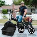 RAYMACE Rear Rack Bike Basket with Cargo Net and Liner Large Bicycle Basket Perfect Mount for Electric Bike