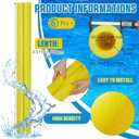 Hanaive 6 Pcs Jumbo Pool Foam Noodles Bulk 40 Inch x 4.1 Inch Large Swimming Noodles Tube Hollow Core Swim Noodle for Floating Craft Projects Pre Slit Clamp Protection Padding Bumper (Yellow)