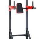 Goplus Power Tower Pull Up Bar Dip Station, Multi-function Dip Bars Stand Workout Equipment for Full-body Home Gym Fitness Exercise Strength Training
