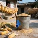 BESPORTBLE Large Capacity Grain Dispenser Durable Iron Grain Storage Bin Outlet for Efficient Flow for Rice Buckets Farms and Warehouses Easy to Clean Sanitary Design