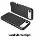 ZIYE Designed for iPhone Air Wallet Case with Card Holder, Black