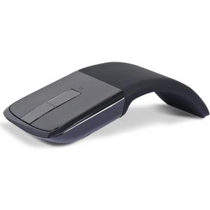 Bluetooth Arc Touch Mouse Foldable Slim and Portable Mini Wireless Computer Travel Mouse Folding Optical Mice for Microsoft Laptop Notebook Tablet - Black