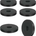 Uxcell 6Pcs Thick Rubber Spacer, 2 Inch OD x 1/2 Inch ID x 3/8 Inch Thickness Round Rubber Bushings Anti Vibration Flat Spacer Washers for Home Industrial Machinery