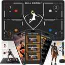 Portable Basketball Footwork Training Mat, Agility Footstep Training Mat, Basketball Pads for Training All Levels, Non-Slip Silent Equipment for All Ages to Improve Speed, Strength and Coordination