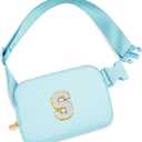 2 x Birthday Gifts for 4 5 6 7 8 9 10 11 12 Year Old Girls,Gifts for Teens Kids Daughter Sister Her,Fanny Pack Belt Bag Crossbody Bags Cute Stuff for Girls Women Teen | Initial White S,Blue Bag