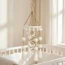 Wenqik Crib Mobile for Nursery Green Leaf Dragon Mobile Crib Forest Green Forest Shower Gift for and(Bohemia)