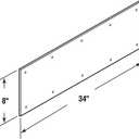 Prime-Line J 4617 8 x 34 In. Brass, Polished, Door Kick Plate (Single Pack)