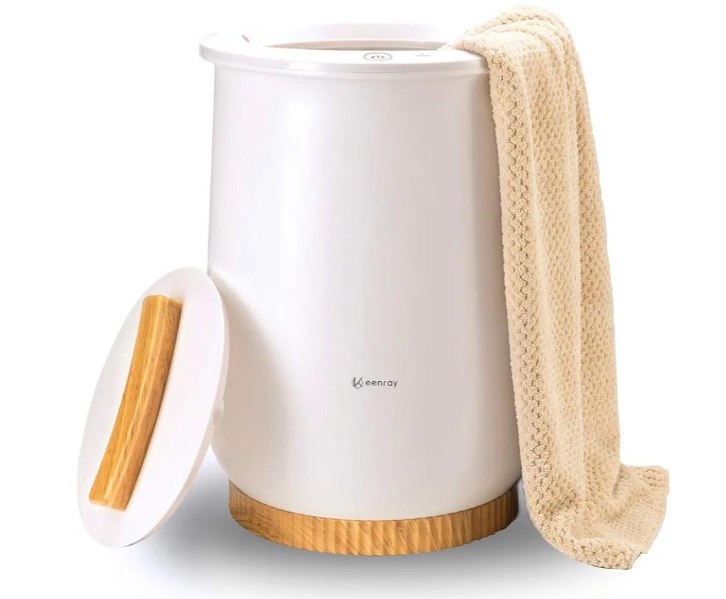 Keenray Towel Warmer, Luxury Towel Warmer Bucket, Large Towel Warmer for Bathroom, Auto Shut Off, Fits Up to Two 40"X70" Oversized Towels, Bathrobes, Blankets, PJ's and More, CL1