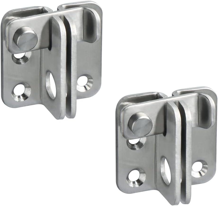 Mooche Flip Latch Gate Latch with Padlock Hole,Stainless Steel Barn Door Lock Sliding Door Bolt Latch Safety Door Lock Catch for Toilet Barn Fence Garage Door Pet Room