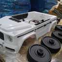 ELEMARA Licensed Mercedes-Benz AMG G63 Ride on Toys,Electric Car for Kids W/Parents Control,Electric Powered A Wagon Ride On Truck Toy,Spring Suspension,Bluetooth,Flickering Lights/LED Lights, White, Extra Large