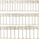 Tinksky 1-40 Wooden Table Numbers with Holder Base for Wedding Home Party Decoration, Pack of 40