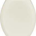 Gerber Elongated Toilet Seat with Cover, Soft Close, No Slam, Quick & Easy Install, Heavy-Duty Plastic, Adjustable Fit for Standard Elongated Toilets, Durable & Fade-Resistant, Biscuit G009921309