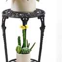 Notakia Plant Stand Indoor Outdoor Clearance Heavy Duty Cast Iron Plant Table for Patio & Garden, Tall Vintage Decorative Metal Plant Rack, Wrought Iron Flower Pot Holder for Home Garden Porch Yard (20.47Inch Tall)