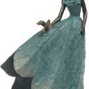 Guichifun Fairy Statue Collection Home Decoration - Leaf Angel Girls Resin Gardening Gifts for Women Statues for Garden Fairy Indoor or Outdoor Yard Figurines 5.5 x 3.25 x 8 Inch