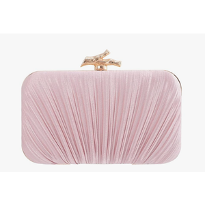 Freie Liebe Clutch Purses for Women Evening Bag Pleated Clutch Bag with Chain for Wedding Party