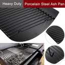 Hiorucet 27 Inches Ash Pan Drip Pan and Grill Grates for Char-Griller 2121 2828 1224 2929 2222 2727 1324 E1224 Charcoal Grills, 27" Charcoal Grill Pan with 2Pcs Fire Grate Hanger for Char Griller 2121