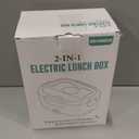 Electric Lunch Box for Men, Women & Adults - 80W Fast Heating - Heated Lunch Box with Dual 1.5L SS Containers - Portable Food Warmer for Car, Truck, Office (Blue)