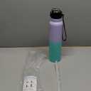 Han's Bottle Sports Water Bottle - 32 Oz, Straw Lid, Leak Proof, Vacuum Insulated Stainless Steel, Double Walled, Thermo Mug,Lilac green