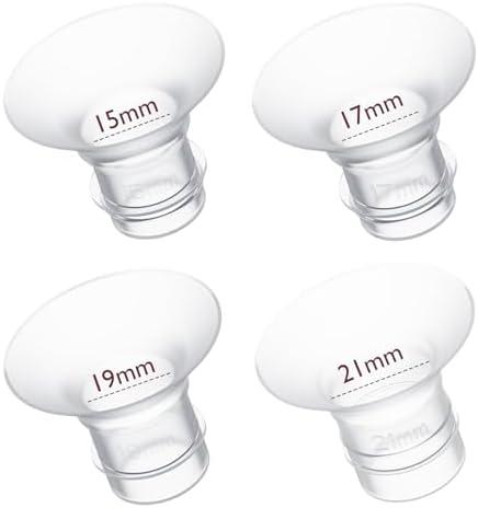 Momcozy Flange Insert 15/17/19/21mm Compatible with 17mm Flange/Shield of Most Pumps, Insert for Breast Pump Replacement Accessories, 3PCS