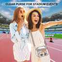 Busiuw Clear Bag for Stadium Events - Stadium Approved Small Mini Clear Purse, Men's Shoulder Bag for Sports Concerts