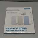 28 Holes Cake Pop Stand for Cake Pops, Lollipop Hold Stand, Cake Pop Display Holder, Candy Pop Holder with 100 Pcs Cake Pop Sticks, 100 Pcs Cake Pop Bags, 100 Pcs Gold Twist Ties(White)