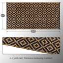 SAND MINE Reversible Mats, Plastic Straw Rug, Modern Area Rug, Large Floor Mat and Rug for Outdoors, RV, Patio, Backyard, Deck, Picnic, Beach, Trailer, Camping, Black & Brown, 9' x 18'