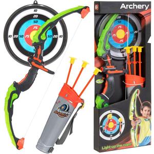 Bow & Arrow Toy Set for Kids, Archery Bow 32" Long, Suction Arrow 22", Pretend Play, Soft Power Safe Children Game Set,Silver,Kii-Archery-K35881C