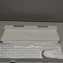 Wireless Keyboard and Mouse Combo - Full Size Slim Thin Wireless Keyboard Mouse with Numeric Keypad 2.4G Stable Connection Adjustable DPI (White & Silver)
