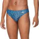 Speedo Men's Swimsuit Brief Creora Highclo Printed (36, Puzzle Ocean Depths)