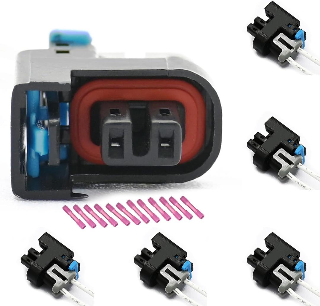 Pack of 6 88988814, PT2135, PTA1096, 57-5356 4.2L Fuel Injectors Connector Harness Pigtail Fit for Chevy Trailblazer Ext Colorado 1999-2007 Fit for Gmc Envoy XL Xuv 2002-2007, # 17113680