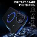 TIANNIUKE for Samsung Galaxy S24 Plus Case, Compatible with MagSafe, Anty-Slip Grip,Military-Grade Protective, Adjustable Kickstand Phone Case, Magnetic Case (Blue)