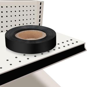 130Ft Shelf Strips Retail Plastic Tags Shelf Label Holders Price Tag Retail Shelf Price Labels Decorative Gondola Shelf Vinyl Insert Ticket Channel Accent Strip for Ticket Channel (Black)