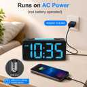 DreamSky Small Digital Alarm Clock with Night Light for Kids Bedroom | RGB Desk Clock with Large Numbers for Teens Boys, Brightness Dimmer, Adjustable Alarm Volume, USB Port, USB-C Adapter Powered