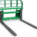 YITAMOTOR 4000lbs Universal Skid Steer Pallet Fork Attachment, 46" Pallet Fork Frame with 48" Fork Blades, Quick Attach Pallet Fork for Tractors Loaders (Green)