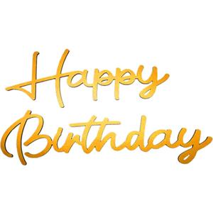 Happy Birthday Letters - Gold