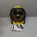Battery Operated Fan for Dewalt 20V Max battery, Portable Fan with AC Adapter & LED Lights, 4 Speeds & Hook, Cordless/Camping/Battery Powered fan, for Outdoor Jobsite (Battery Not Included)