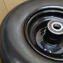 RONPOW 13x6.50-6 Lawn Mower Flat Free Tires and Wheels, 13x6.5-6 Heavy Duty Solid Front Tire for Zero Turn Mowers, 500Lbs Load, Universal 3/4", 5/8" and 1/2" Bearings, 5.51"-7.91" Hub, 2Pack Black