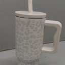 Simple Modern Kids 24 oz Tumbler with Handle and Silicone Straw Lid | Spill Proof and Leak Resistant | Reusable Stainless Steel Bottle | Gift for Kids Boys Girls | Trek Collection | Cream Leopard