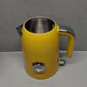 SUSTEAS Electric Kettle - 57oz Hot Tea Kettle Water Boiler with Thermometer, 1500W Fast Heating Stainless Steel Tea Pot, Cordless with LED Indicator, Auto Shut-Off & Boil Dry Protection, Retro Yellow