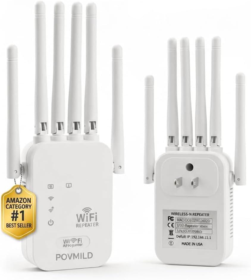 2026 WiFi Extender Signal Booster for Home, WiFi Repeater Signal Amplifier Long Range Extension Internet Signal, Extend and Expand the Coverage Range of WiFi, Supporting 99% of Device