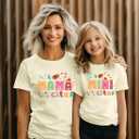 Mexican Shirt Women Mexico T-Shirt Cinco De Mayo Tee Mexican Party Shirt Mama Mini Matching Shirts Vacation Tops (Beige)