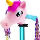 Kids Scooter Accessories Suit for T-Bar Handle Scooter/Bike/Bicycle, Unicorn Dinosaur Head for Scooter Decoration with Bike Streamers,Great Chirstmas Gift for Kids Girls