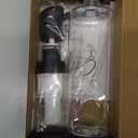 GAGALIFE Built in Sink Soap Dispenser or Lotion Dispenser for Kitchen Sink, Matte Black ABS Pump Head, with 17 Ounce PET Large Soap Bottle