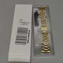 MioHHR Solid Stainless Steel Band Compatible with Apple Watch 38mm(Series 3/2/1) 40mm(Series SE/6/5/4) 41mm(Series 9/8/7) Metal Strap with Soft TPU Case for iWatch Bands for Women and Men, Gold