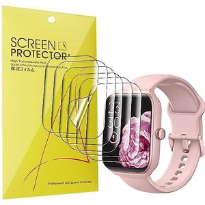 Lamshaw Compatible for TOOBUR IDW16 Smart Watch Screen Protector, [6 Pack] Full Coverage TPU Clear Film Compatible for TOOBUR IDW16 1.95" Smart Watch/IDW16 1.95" Smart Watch/Faweio IDW16 1.95" Smart