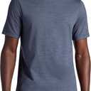 Gaiam Men's Breathe Ease Short Sleeve Crewneck Top, Standard Fit, Stretch Heavyweight Performance Material, XL