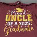 Proud Uncle Of A 2025 Graduate Burgundy Shirt XL