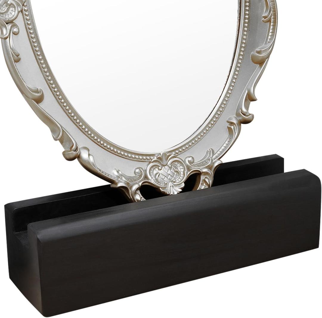 Baluue Floor Mirror Stand Holder, Solid Wooden for Full Length Mirrors Holder Anti-Slip Base Leaning Support Stopper for Home Wedding Sign Art Gallery Display Frames up to 1.3"