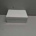 Bigso Box of Sweden Karin Collapsible Storage Box with Labelframe for Easy Identification - Simple Assembly without Tools - Decorative Storage Boxes with Lids - 8.9in x 12.4in x 5.4in - White